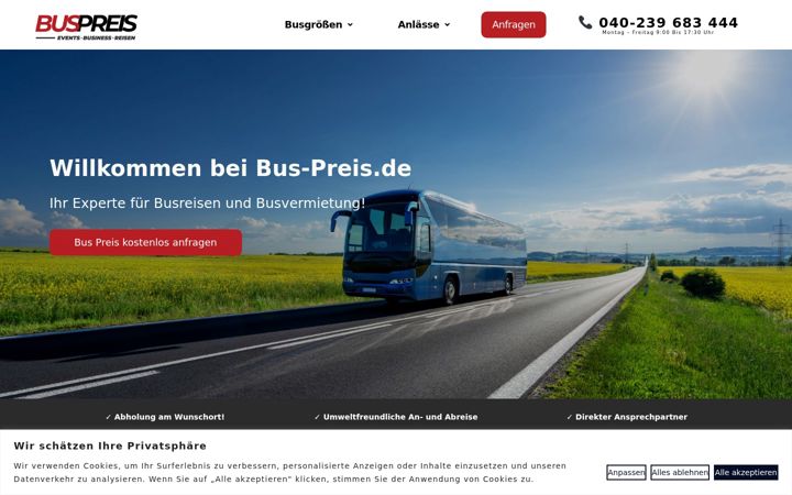 Ekrano kopija bus-preis.de