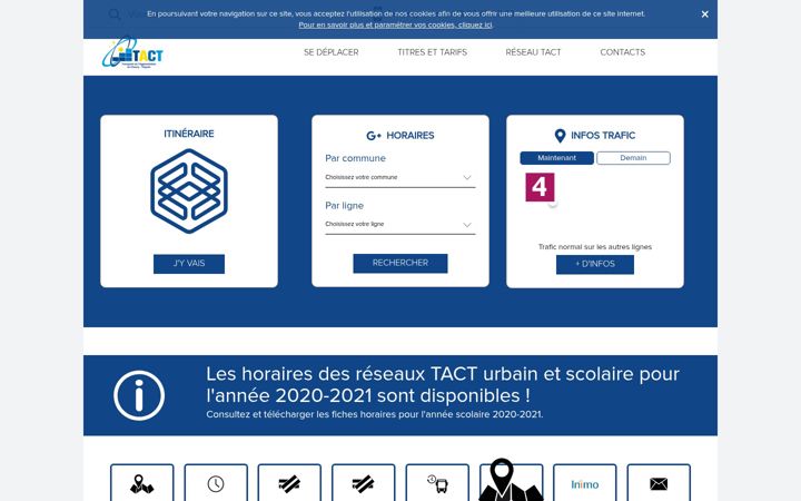 Screenshot von bus-tact.fr