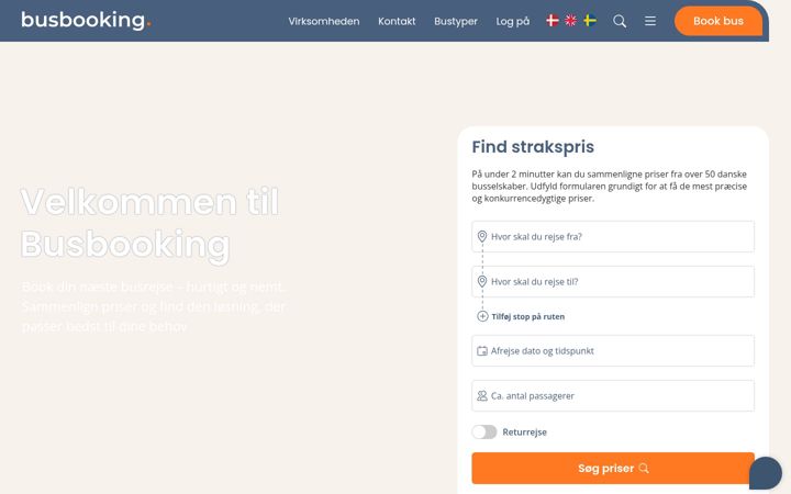Screenshot of busbooking.dk