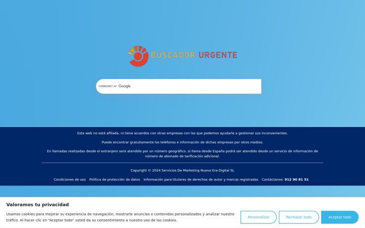 Screenshot of buscador-urgente.com