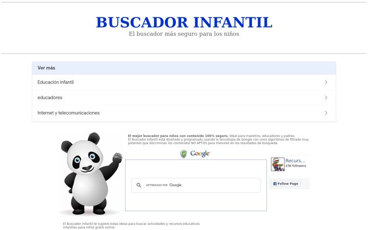 Screenshot of buscadorinfantil.com