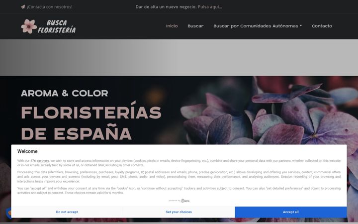 Screenshot of buscafloristeria.com