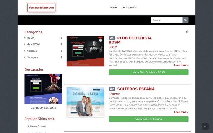 Screenshot of buscandosolteras.com