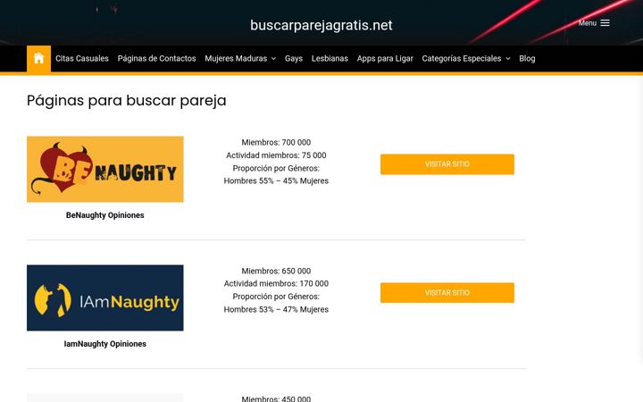 Snímek obrazovky buscarparejagratis.net