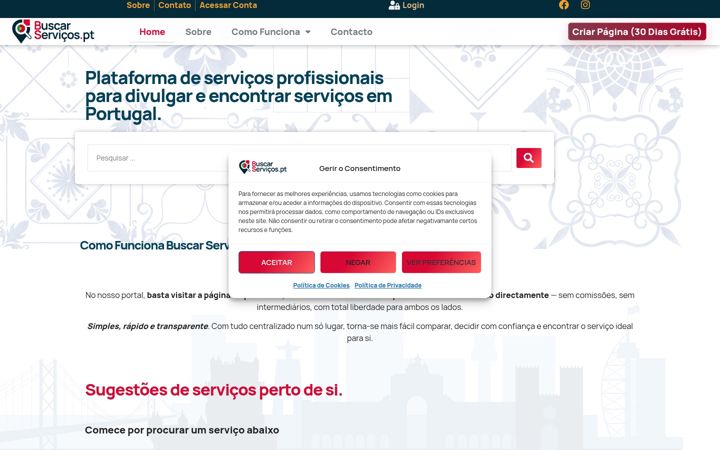Screenshot di buscarservicos.pt