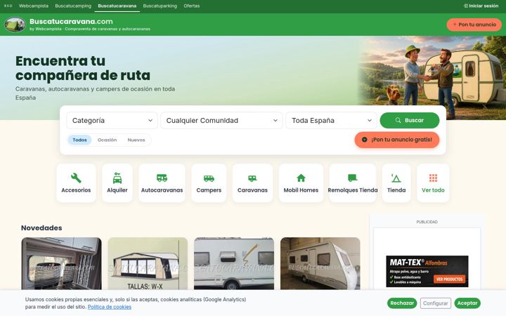 Screenshot of buscatucaravana.com