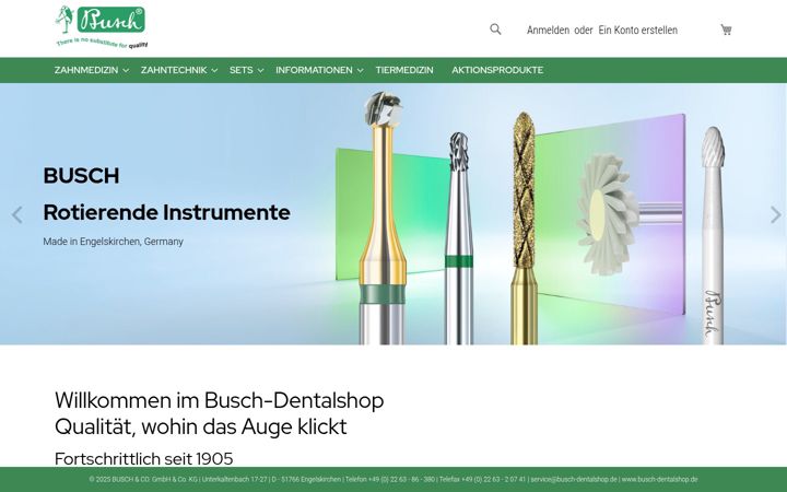 Zrzut ekranu busch-dentalshop.de