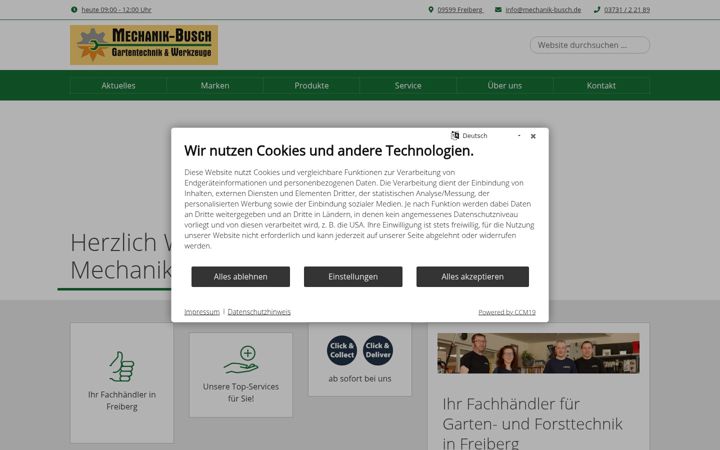 Screenshot of busch-gartentechnik.de