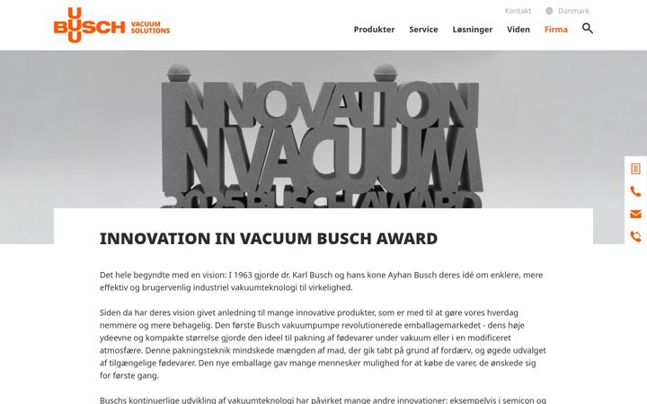 Screenshot of busch-innovation-award.com
