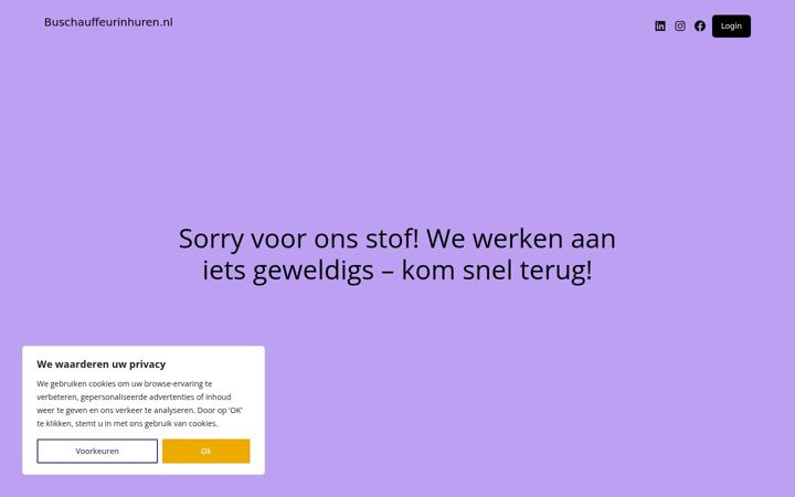 Screenshot of buschauffeurinhuren.nl
