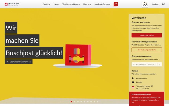 Screenshot of buschjostventile.de
