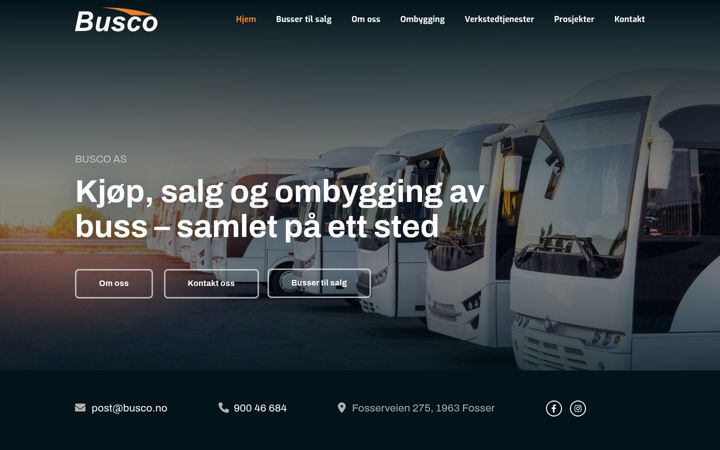 Screenshot of busco.no