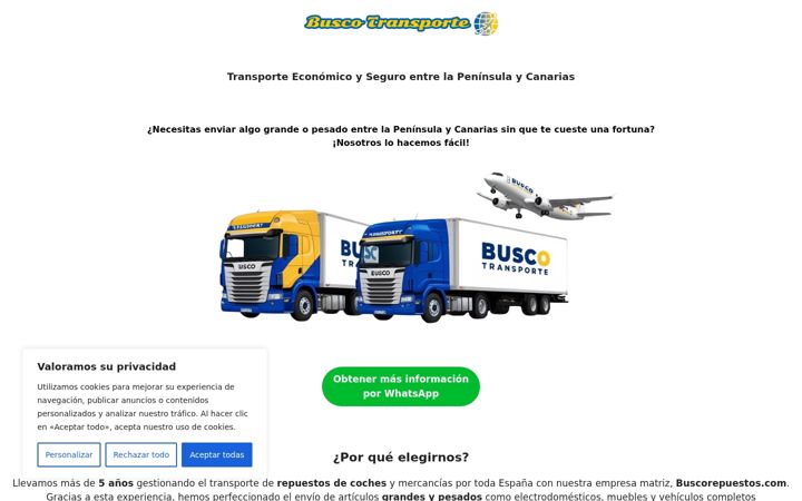 Zrzut ekranu buscotransporte.es