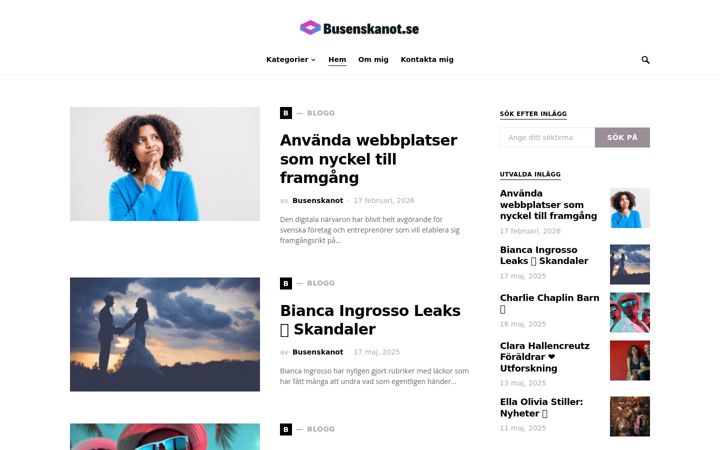Screenshot of busenskanot.se