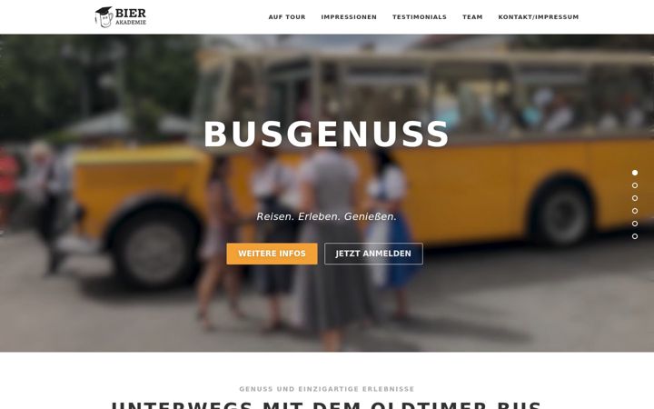 Screenshot of busgenuss.de