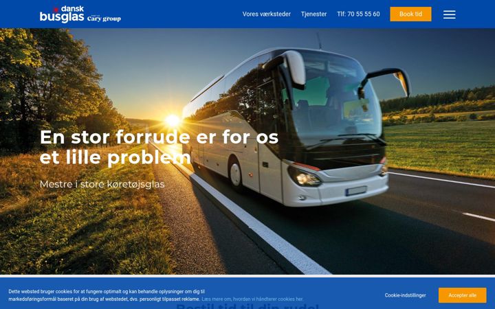 Screenshot of busglas.dk