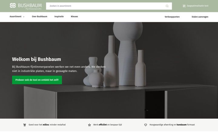 Screenshot of bushbaum.nl