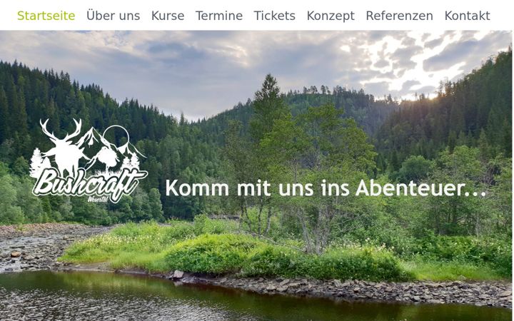 Screenshot ta' bushcraft-wesertal.de