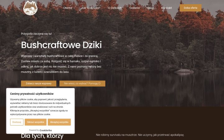 Screenshot of bushcraftowedziki.pl