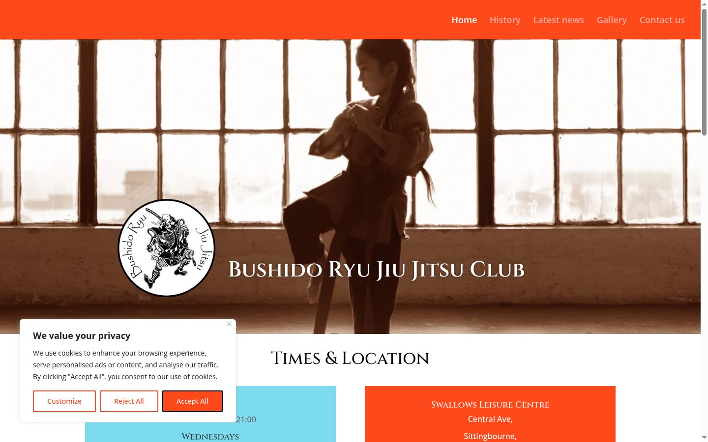 Screenshot of the consent banner shown before any interaction