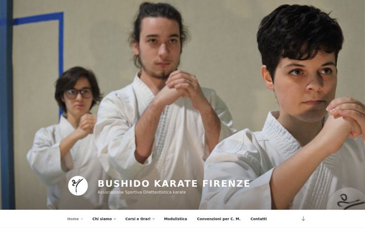 Screenshot stránky bushidokaratefirenze.it