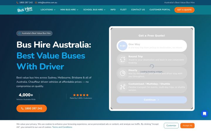 Screenshot of bushire.com.au