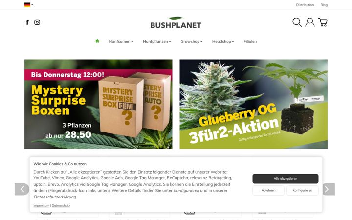 Screenshot of bushplanet.com
