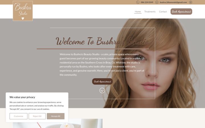 Screenshot of bushrasstudio.ie