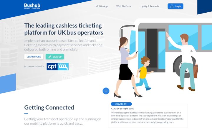 Screenshot of bushub.co.uk