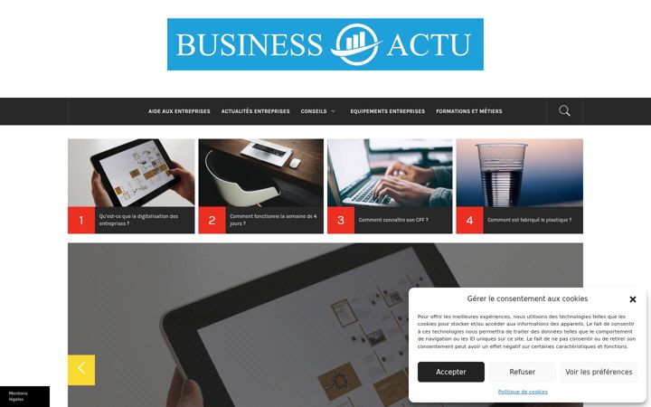 Screenshot of business-actu.fr