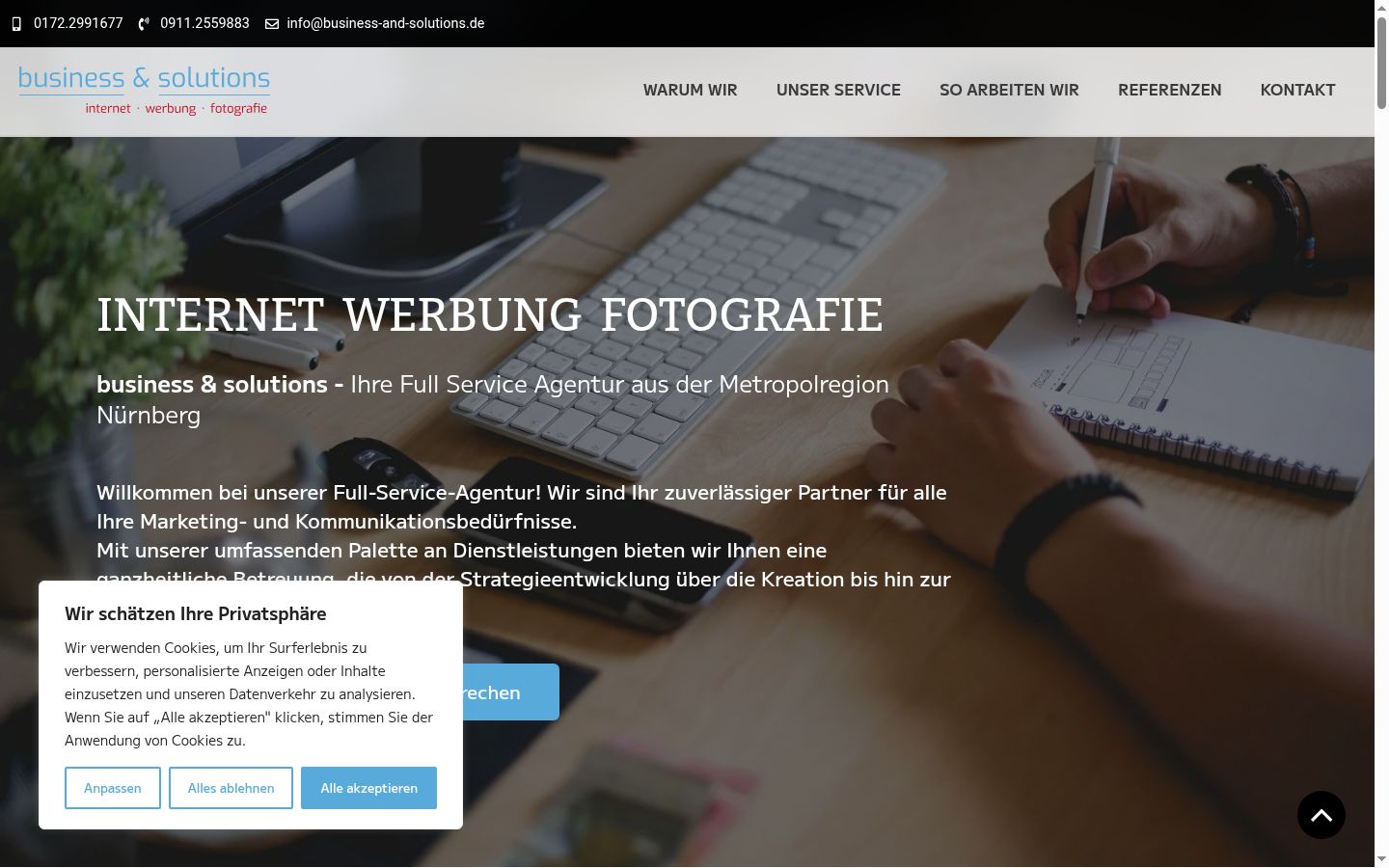 Screenshot van de toestemmingsbanner zoals getoond vóór enige interactie