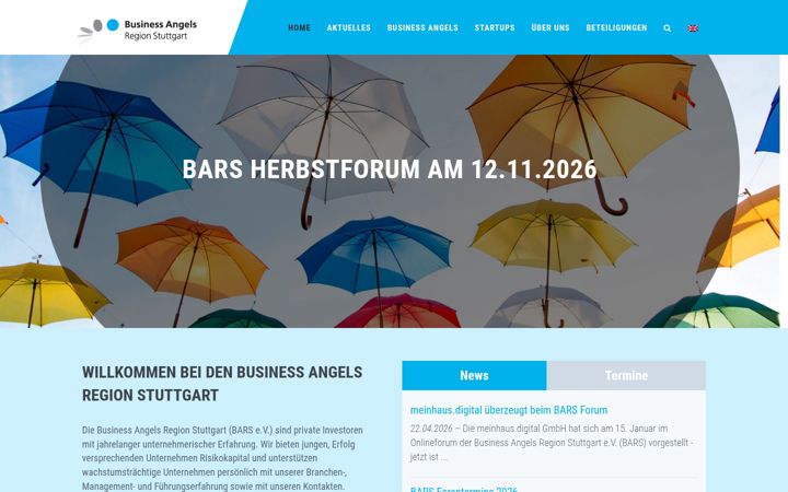 Screenshot of business-angels-region-stuttgart.de