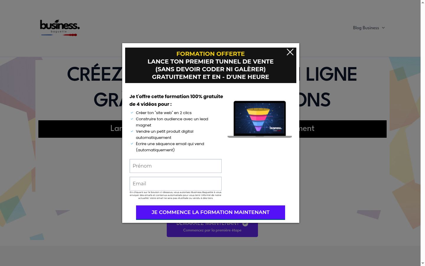 Captura de ecrã do banner de consentimento apresentado antes de qualquer interação