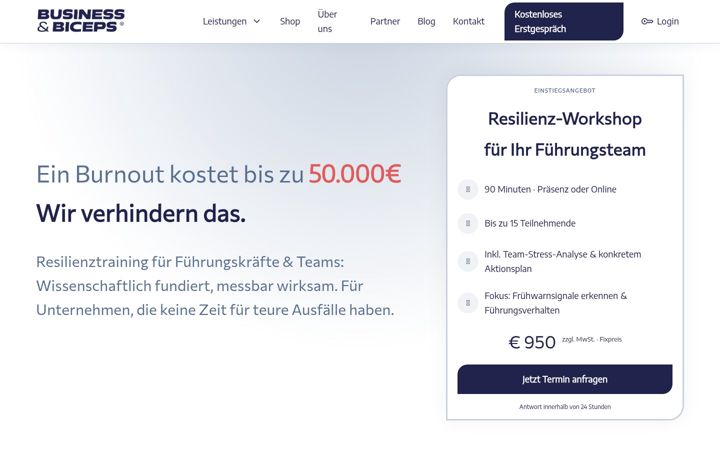 Screenshot of business-biceps.com