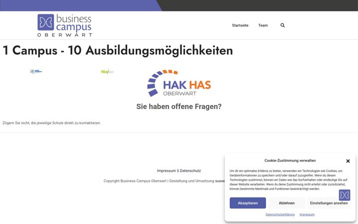 Screenshot of business-campus-oberwart.at