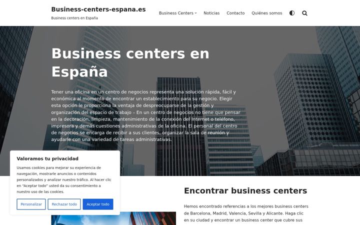 Screenshot of business-centers-espana.es