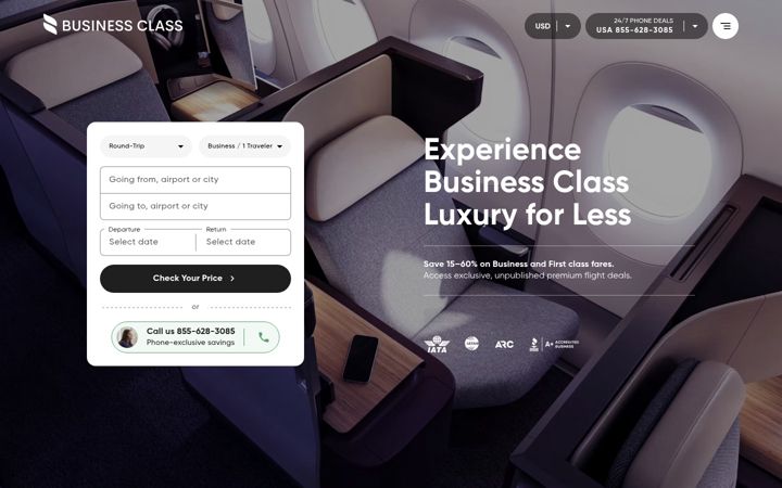 Screenshot of business-class.com