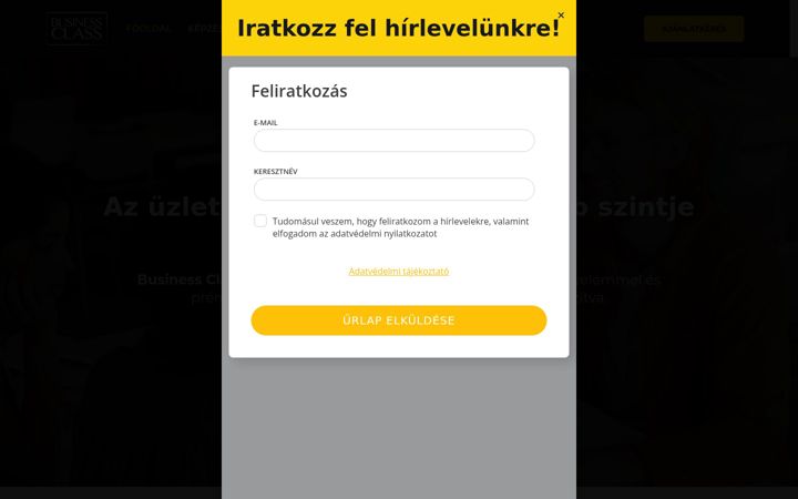 Екранна снимка на business-class.hu