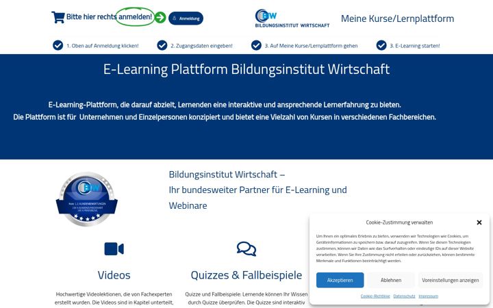 Екранна снимка на business-elearning.de