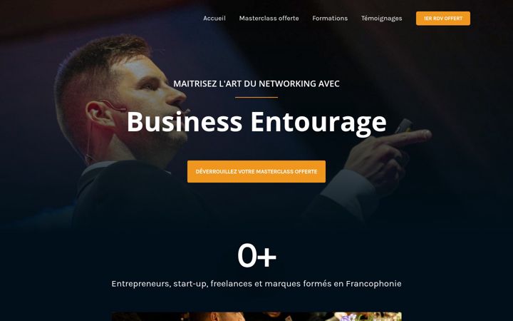 Screenshot of business-entourage.com