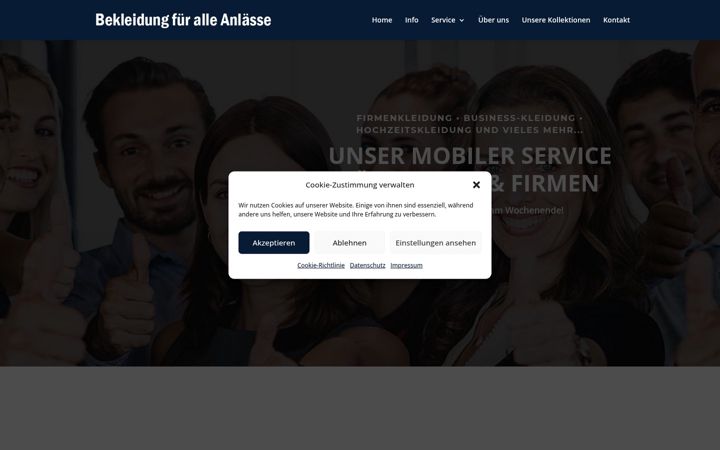 Screenshot of business-garderobe.de