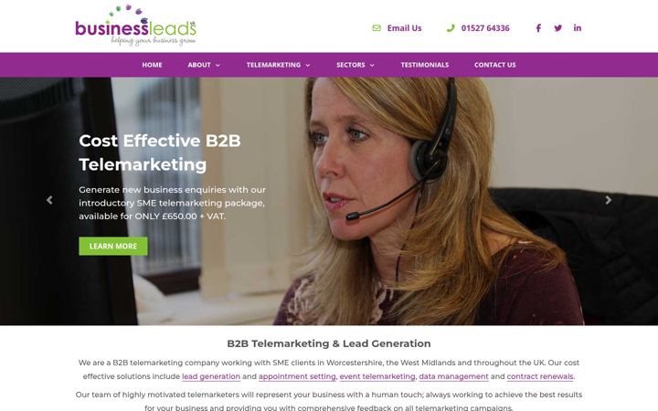 Screenshot of business-leads-uk.co.uk
