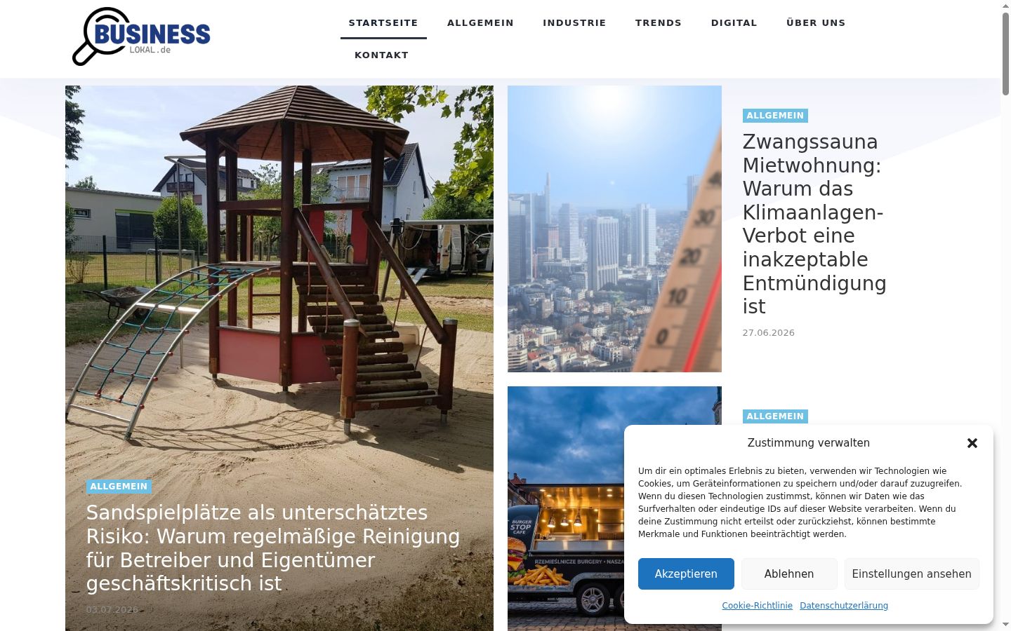 Ekrānuzņēmums ar piekrišanas baneri, kas tika rādīts pirms jebkādas mijiedarbības