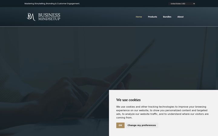 Screenshot of business-mindsetup.com