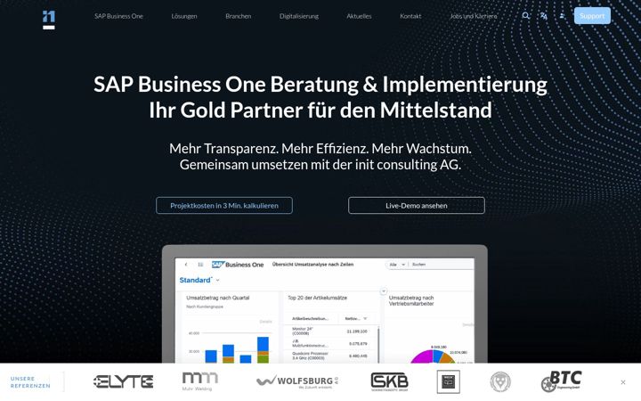 Screenshot of business-one-beratung.at