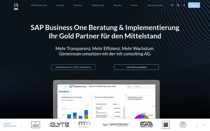Screenshot of business-one-beratung.de