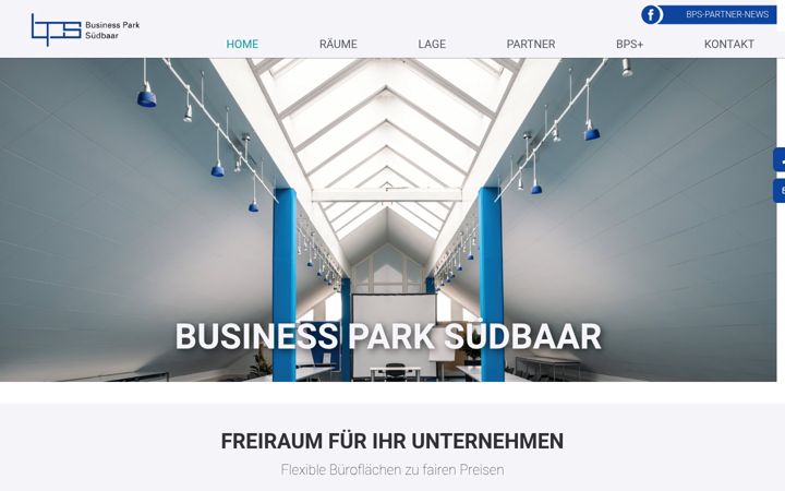 Screenshot of business-park-suedbaar.de