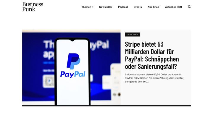 Screenshot of business-punk.com