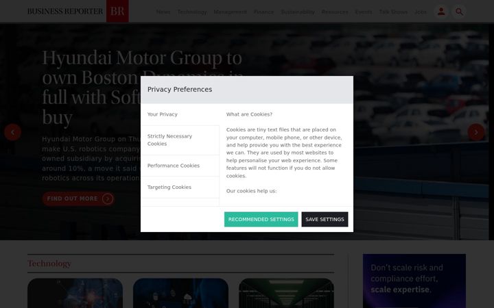 Screenshot of business-reporter.co.uk