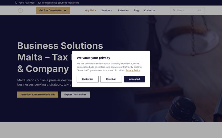 Screenshot of business-solutions-malta.com